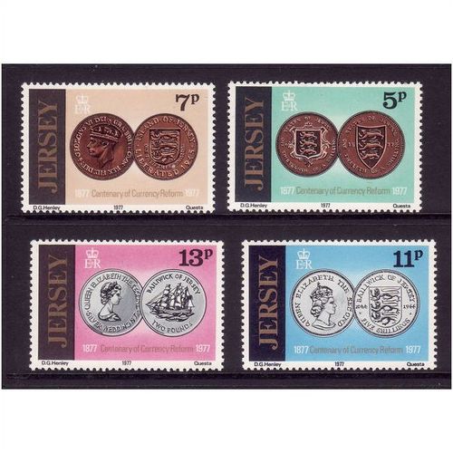 JERSEY 1977 CURRENCY SG 171 / 174 SET 4 VALS U/M MINT