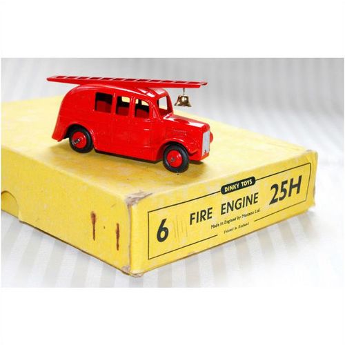 6 No. Rare Vintage Dinky Toys No. 25h Fire Engines In Trade Boxed 1839