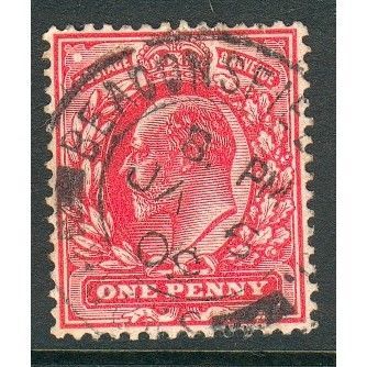 GB stamps 1902-10 KEV11 - 1d SG219 Beaconsfield