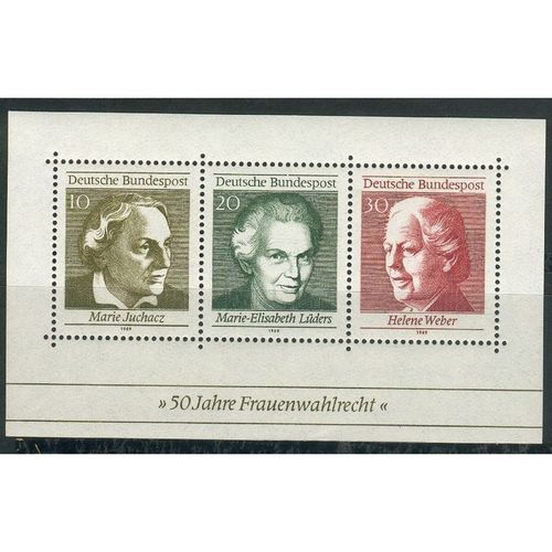 Germany 1969 - SGMS1499 - "Fifty Years of German Women's Suffrage" (unused)