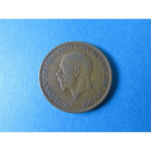1928 GEORGE V ONE PENNY FREE POST. Y
