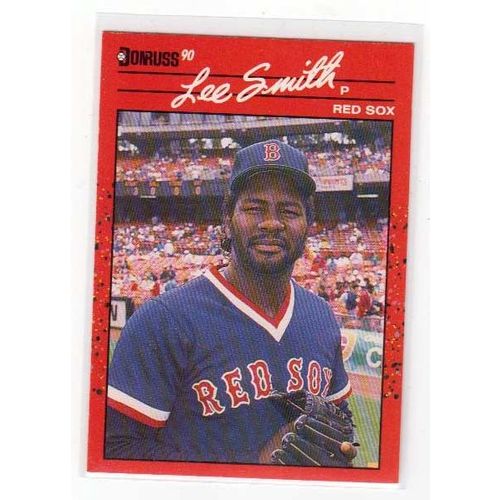 1990 Donruss Lee Smith baseball card #110 – Red Sox
