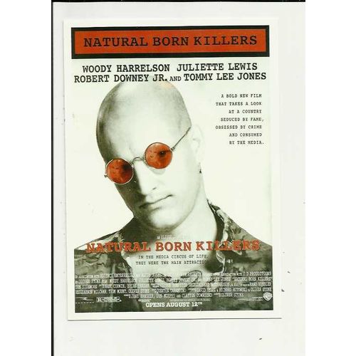 NATURAL BORN KILLERS Woody Harrelson Poster Art Postcard (C070)