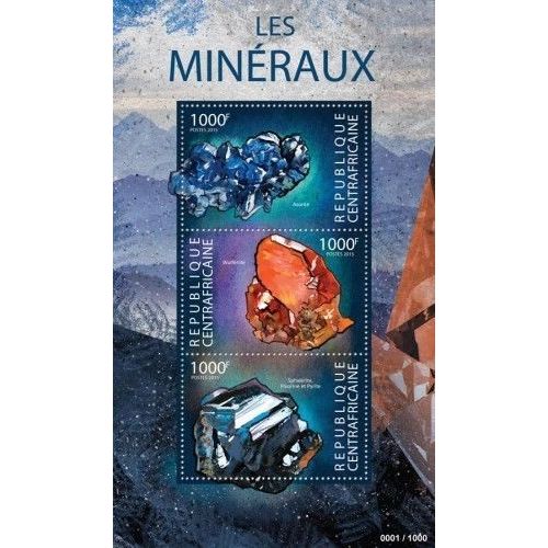 CENTRAL AFRICA 2015 SHEET MNH MINERALS MINERAUX MINERALES MINERALI MINERALIEN 2