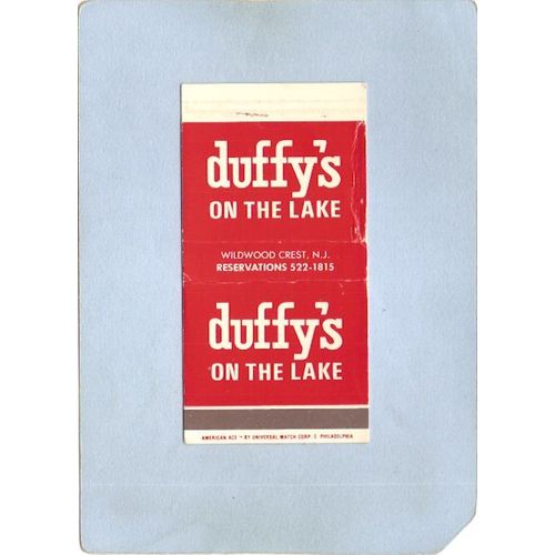 New Jersey Wildwood Crest Matchbox Duffy's On the Lake~3223