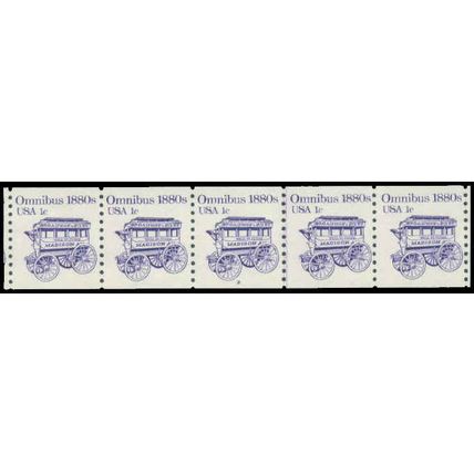 1897 1c Omnibus Fine MNH Dry Gum PNC 2/5 P0405