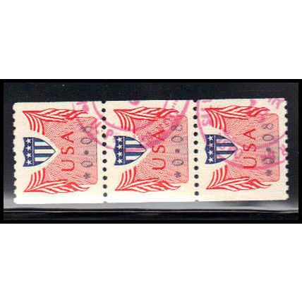 Used CVP31 8c Shield Fine Strip of 3 PA5165