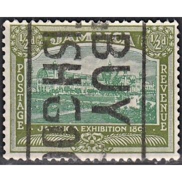 JAMAICA, 1922 1/2d Exhibition Buildings, SG 91 (Scott #88), used.