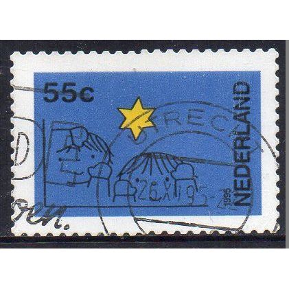Netherlands 1995 Christmas - Children and Star 55c Used