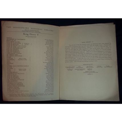 Shakespeare Memorial Theatre - King Henry the Fifth - 1951 Theatre Programme