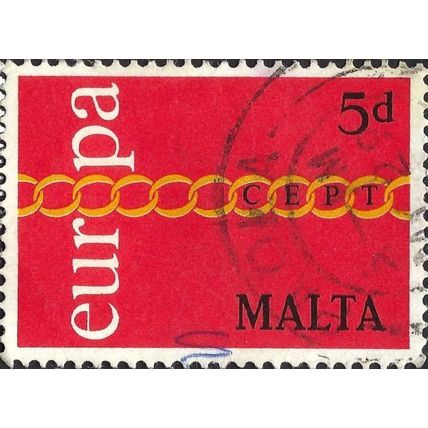 MALTA, Europa, Chain, orange 1970, 5d