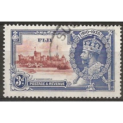 Fiji 1935 SG244 3d Brown & Deep Blue Silver Jubilee Fine Used ..
