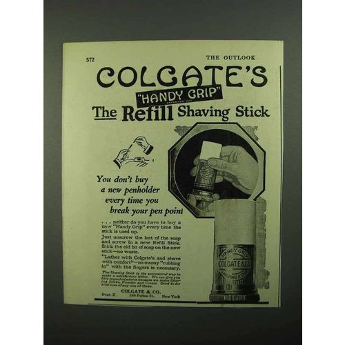 1920 Colgate's Shaving Stick Ad - Handy Grip