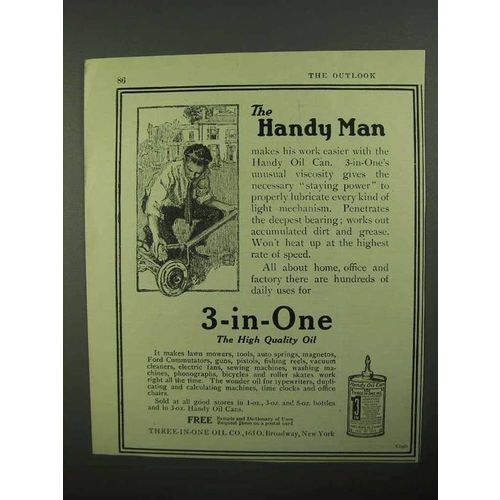 1922 3-in-One Oil ad - The Handy Man