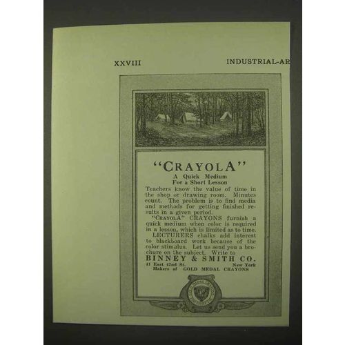1922 Binney & Smith Crayola Crayons Ad - Quick Medium