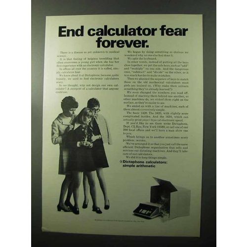 1970 Dictaphone 1420, 1620 and 1630 Calculators Ad