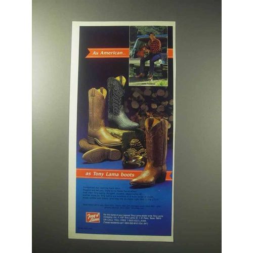 1985 Tony Lama Boots Ad - John Riggins