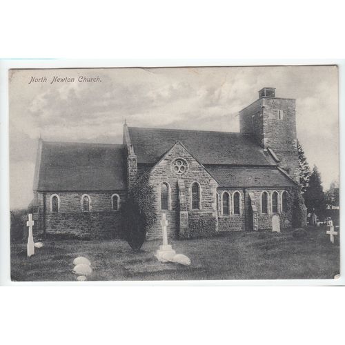 North Newton Church near Bridgwater Somerset 1920 Postcard Montague Cooper