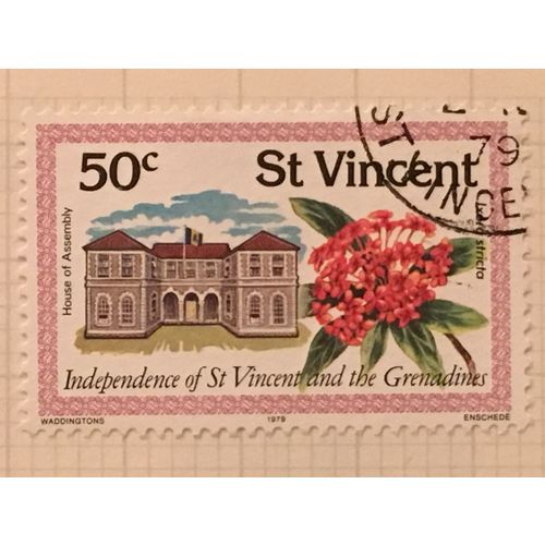 St Vincent 1979 Independence 50c House Assembly Flower Used SG 604 Sc 570 stamp