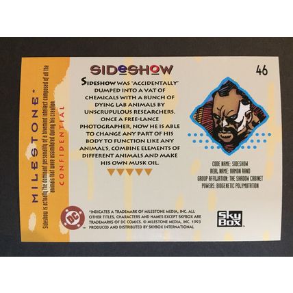 Milestone: The Dakota Universe trading card #46 (Sideshow)