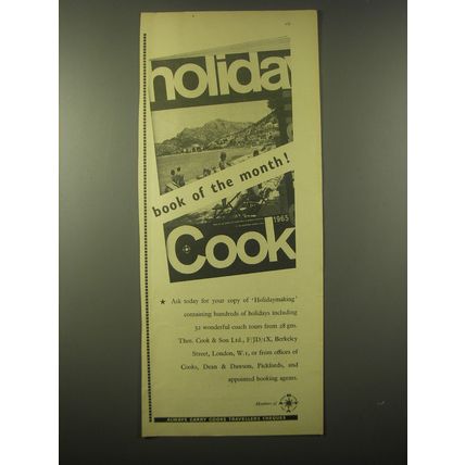 1965 Thos. Cook & Son Ltd. Ad - Book of the month!