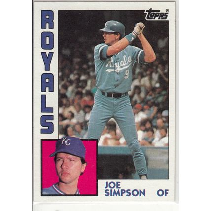 1984 Topps baseball card 219 Joe Simpson