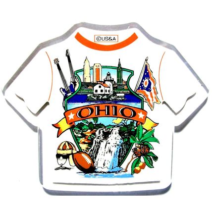 Ohio Tee Shirt Fridge Magnet