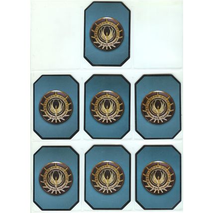 Battlestar Galactica Lot of 7x CCG Cards Ships + Base