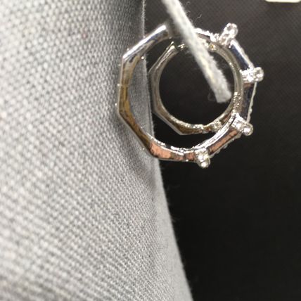 Earrings 18k White Gold Filled Zircon Hoops Reversible #311 USA Seller