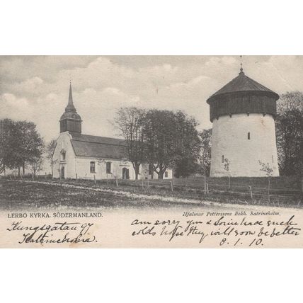 Lerbo Kyrka Sweden Old Postcard