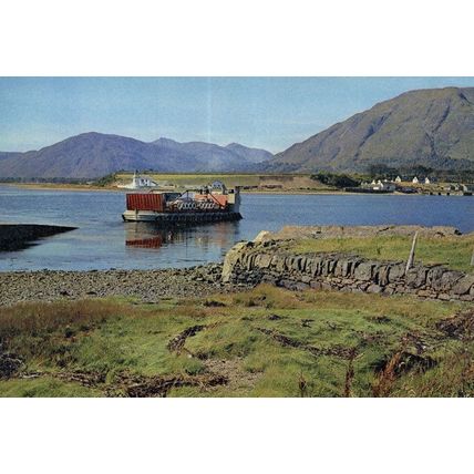 Loch Linnhe Corran Ferry Ship Scottish 1970s Postcard