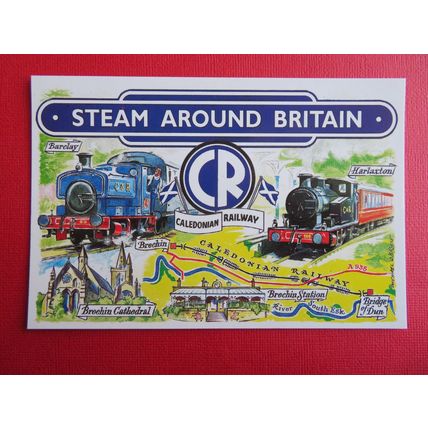 Steam Around Britain, Caledonian Railway, Scotland Postcard