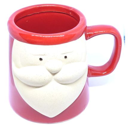 Christmas Santa Mug Ceramic Knitted Deer & Snowflake Pattern Gift 32 CM Gift