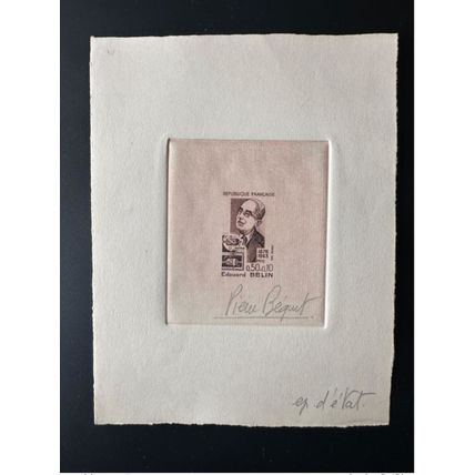 France 1972 YT 1708 Epreuve d'artiste Proof Edouard Belin emetteur récepteur