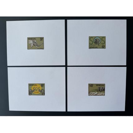 Sénégal 1994 Epreuve de Luxe Proof Mi. 1310 / 1313 Faune Fauna SOS Eléphant