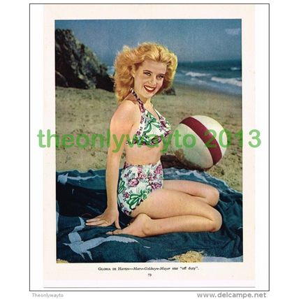 GLORIA DE HAVEN, METRO GOLDWYN MAYER STAR, IN OFF DUTY, PRINTED PHOTO FROM FILM