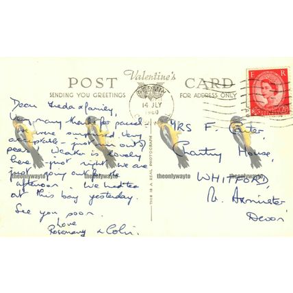 Porthcothnan Bay, Near Padstow, Cornrwall, L3992 RP Valentine's Postcard,1960
