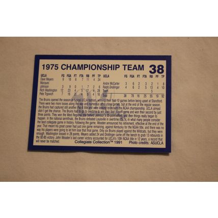 1975 Championship Team 1991 Collegiate Collection UCLA NO. 38