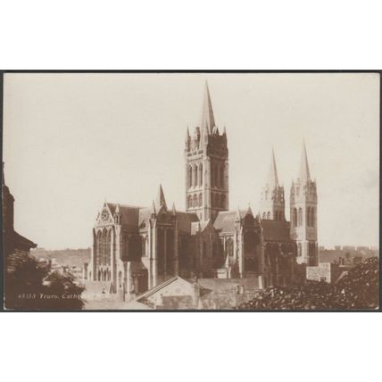 Truro Cathedral from the North East, Cornwall, c.1910s - Photochrom RP Postcard