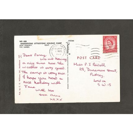 Postcard Kent New Romney Maddiesons Littlestone Holiday Camp