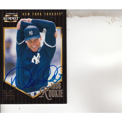 DEREK JETER ROOKIE 1996 AUTOGRAPHED NEW YORK YANKEES HOF WORLDCHAMPION SHORTSTOP