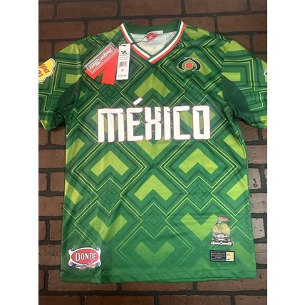 MEXICO 1990 World Cup National Team Headgear Classics Soccer Jersey~Never Worn~