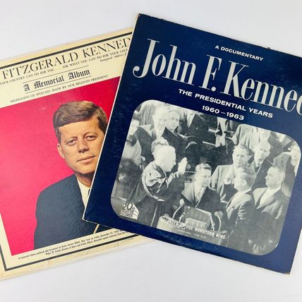 John Fitzgerald Kennedy The Presidential Years & Memorial Album Vinyl LP Lot #1