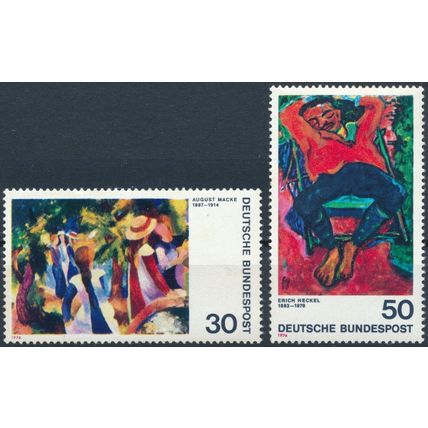German Expressionist Paintings - West Germany 1974 - MNH - MiNr 816/7