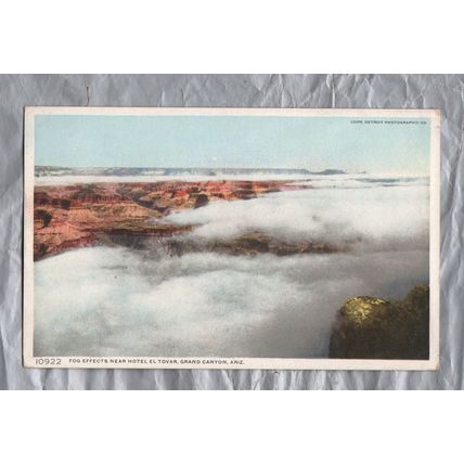 10922 Fog Effects Near Hotel El Tovar, Grand Canyon, Ariz - Postally Unused