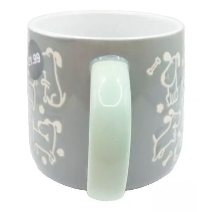 Dog Mug Ceramic Green Handle 8.5 CM Microwave & Dishwasher Proof Gift Canine