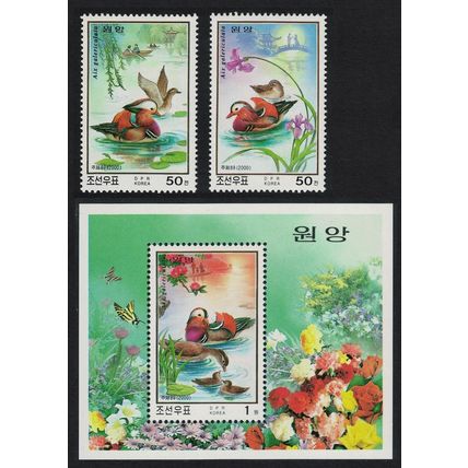 Korea Mandarin Ducks 2v+MS 2000 MNH SG#N4059-MSN4061