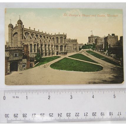 vintage postcard St George's Chapel & Castle, Windsor