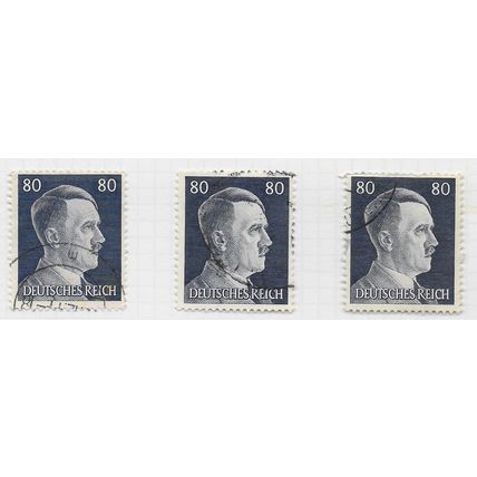 GERMANY 1941 HITLER HEAD 80Pf SHADE POSTMARK U-PICK CHOOSE FROM STAMPS Mi 798