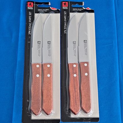 NEW Set 4 Royal Norfolk STEAK KNIVES Stainles Steel Kitchen Knives Cutlery Meat